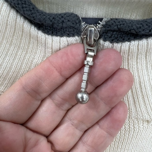 Meister Sport collection quarter zip snowflake wool blend sweater L - Picture 6 of 10